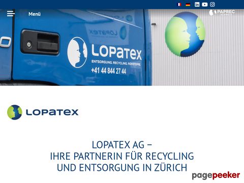 LOPATEX AG - Entsorgung und Recycling
