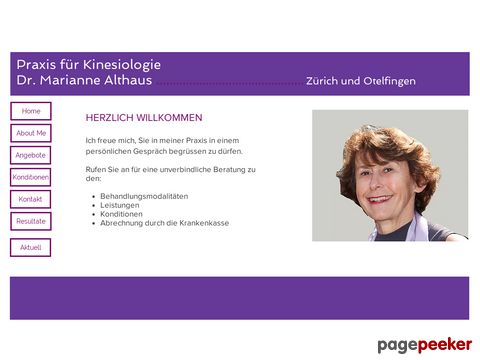 Praxis für Kinesiologie Boppelsen - Dr. Marianne Althaus