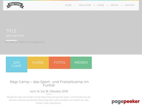 Rägi Camp | Das Sport & Freizeit Camp für Kinder aus dem Furttal