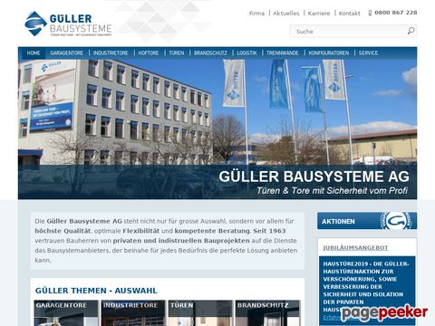Güller Tore - Türen - Logistik - Brandschutz » Güller Bausysteme AG