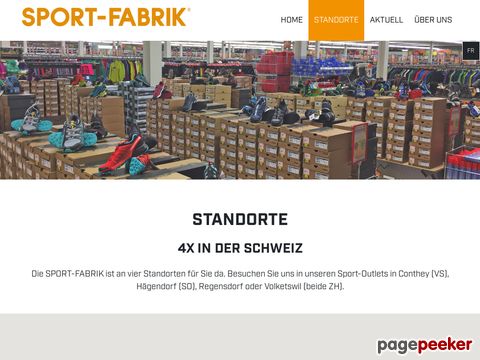 Sport-Fabrik (Regensdorf, Volketswil, Sion)