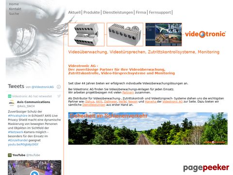 Videotronic AG - Ihr Partner für Videoüberwachungsanlagen im Furttal / ZH