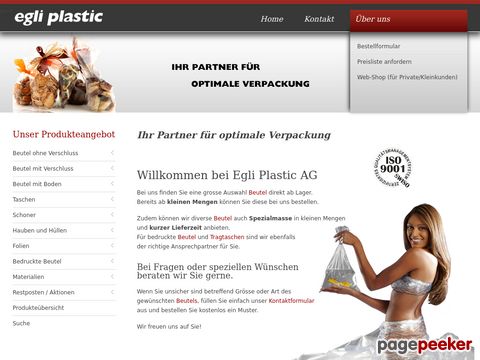 Egli Plastic AG - Produktion und Handel von Beutel und Verpackungsmaterial aus Plastik